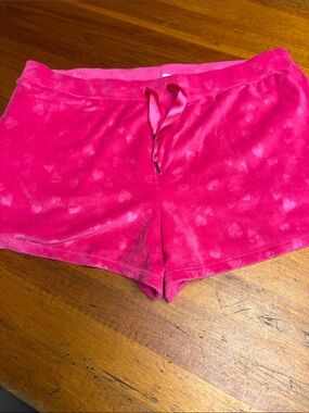 Disney Plush Hot Pink Heart Lounge Shorts